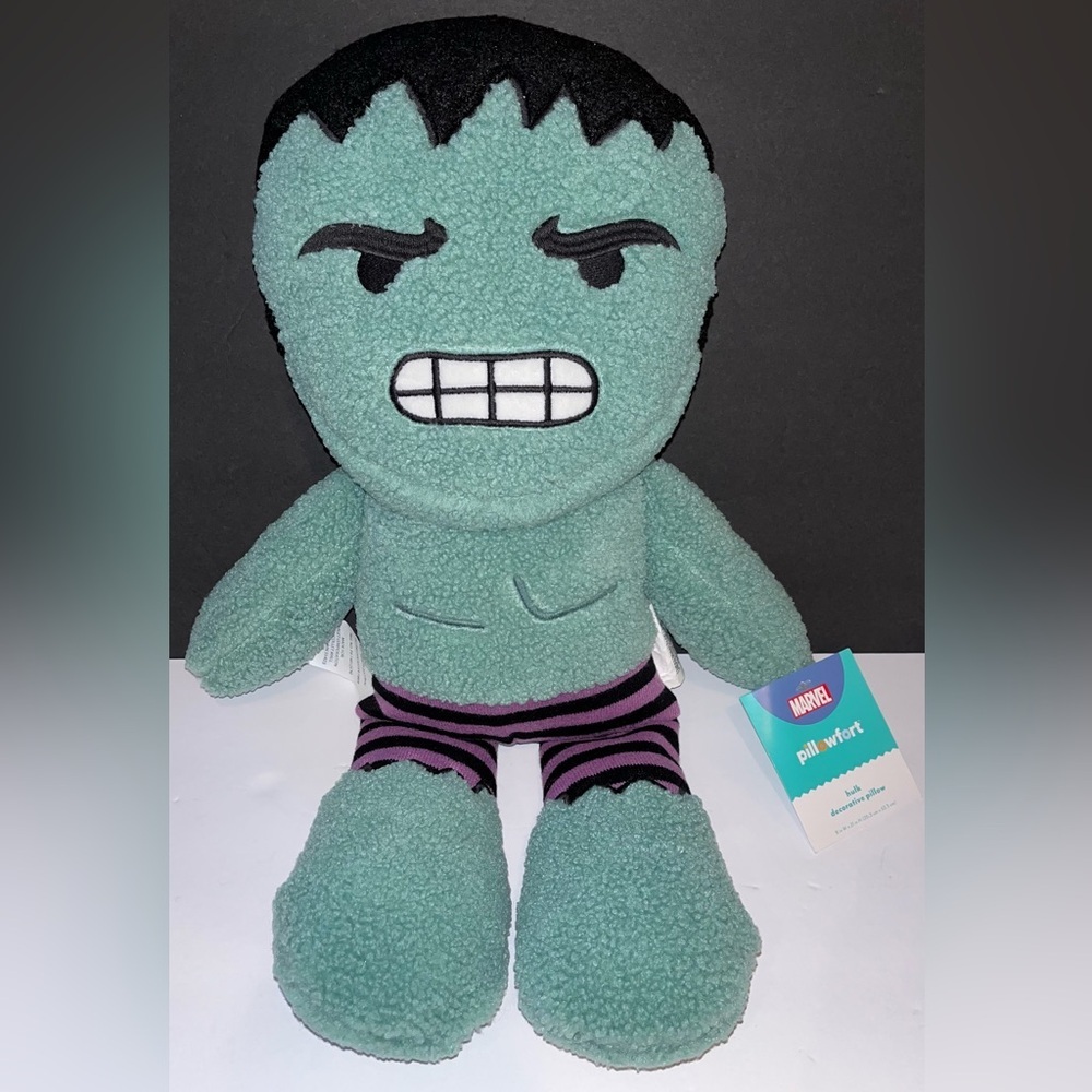Marvel Plush Hulk Toy - Green, Black, Purple